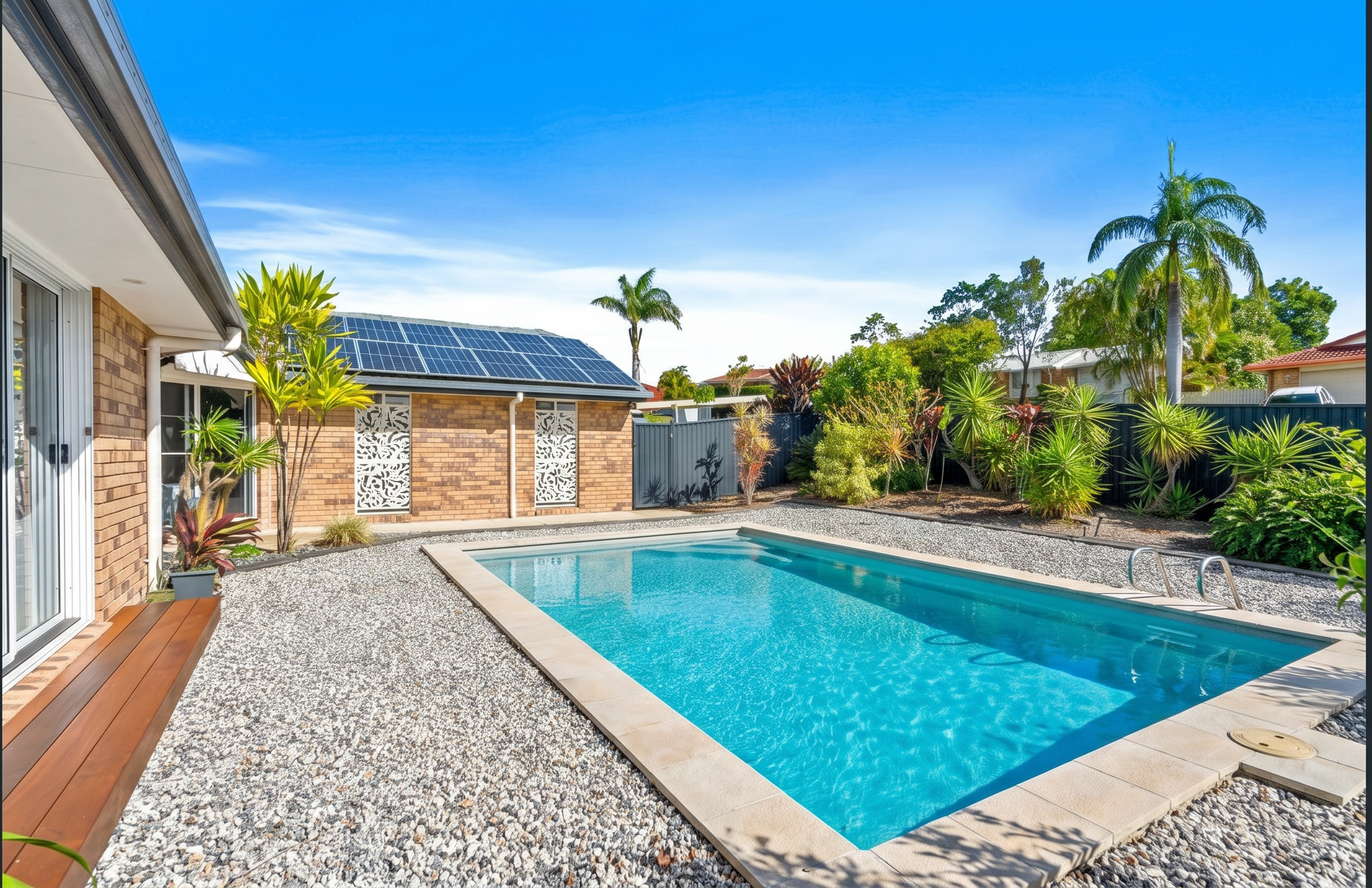 Pool area after